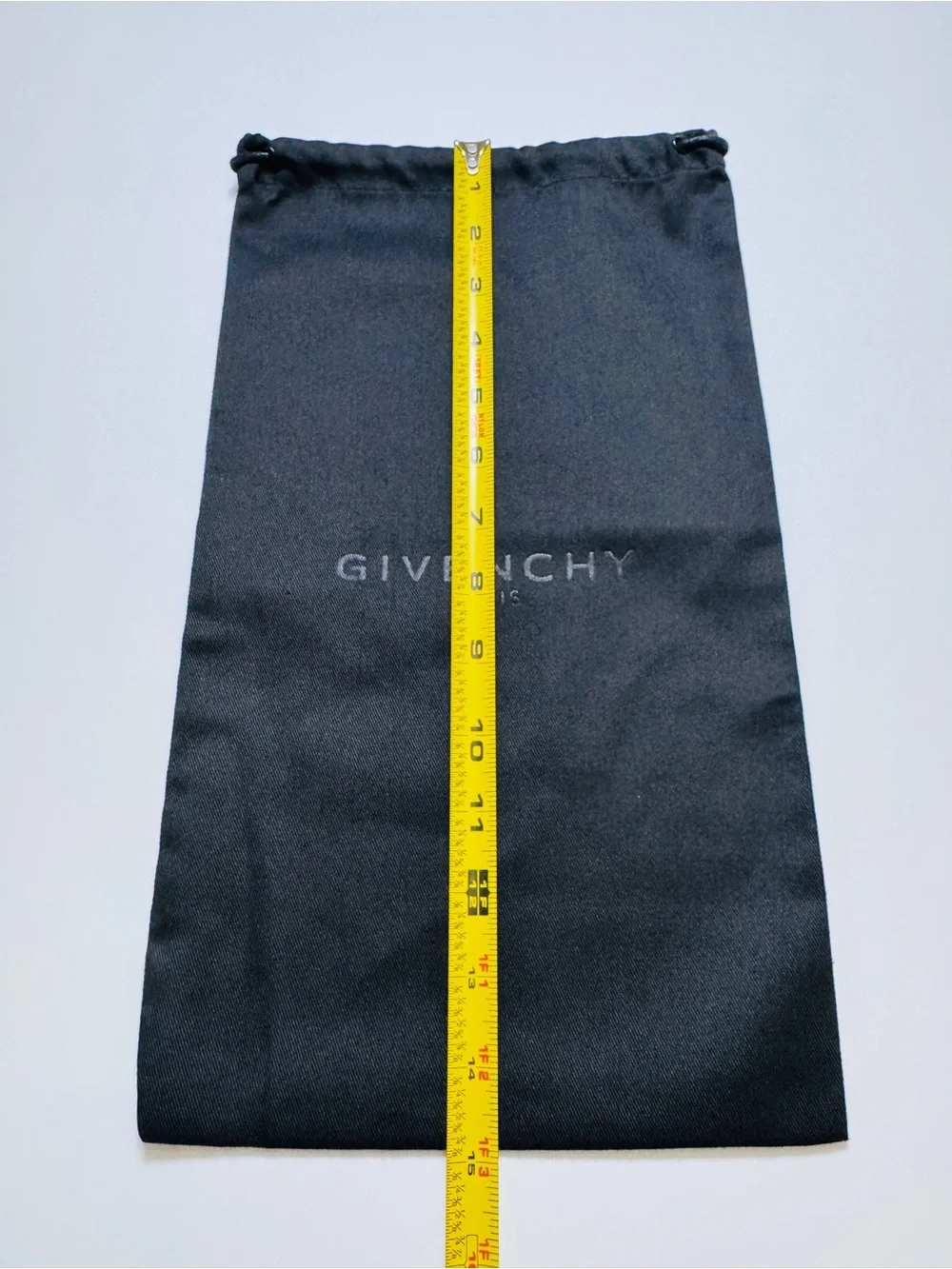 Authentic! Givenchy Paris Set Of 2 Black Drawstring Dust Bags 14.5 By 8.5